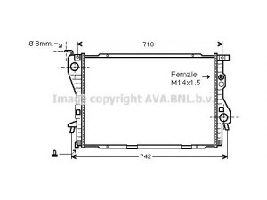 AVA QUALITY COOLING BWA2202 radiatorius, variklio aušinimas