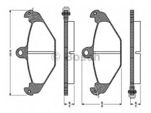 BOSCH 0 986 TB2 192 stabdžių trinkelių rinkinys, diskinis stabdys 
 Techninės priežiūros dalys -> Papildomas remontas
60 25 308 186, 77 01 203 124, 77 01 203 633