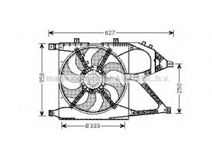 PRASCO OL7519 ventiliatorius, radiatoriaus 
 Aušinimo sistema -> Oro aušinimas
1314413, 1341352, 24445181, 24445190