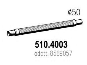 ASSO 510.4003 lanksti žarna, išmetimo sistema
8569057