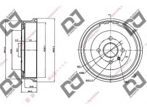 DJ PARTS BR1064 stabdžių būgnas 
 Stabdžių sistema -> Būgninis stabdys -> Stabdžių būgnas
568063, 568066