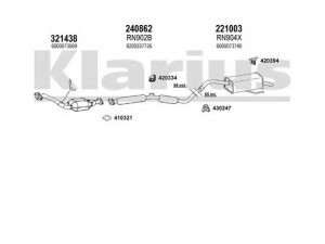 KLARIUS 721049E išmetimo sistema 
 Išmetimo sistema -> Išmetimo sistema, visa