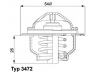 WAHLER 3472.87D termostatas, aušinimo skystis 
 Aušinimo sistema -> Termostatas/tarpiklis -> Thermostat
03G 121 113, MN 980137, 03G 121 113