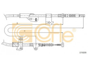 COFLE 17.0235 trosas, stovėjimo stabdys 
 Stabdžių sistema -> Valdymo svirtys/trosai
365302F200