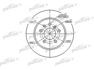 PATRON PBD1613 stabdžių diskas 
 Stabdžių sistema -> Diskinis stabdys -> Stabdžių diskas
569101, 569205, 90272328