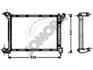 SOMORA 040043 radiatorius, variklio aušinimas 
 Aušinimo sistema -> Radiatorius/alyvos aušintuvas -> Radiatorius/dalys
