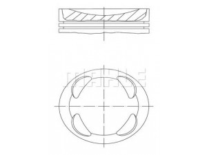 MAHLE ORIGINAL 607 78 01 stūmoklis 
 Variklis -> Cilindrai/stūmokliai