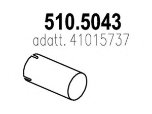 ASSO 510.5043 išleidimo kolektorius 
 Išmetimo sistema -> Išmetimo vamzdžiai
41015737
