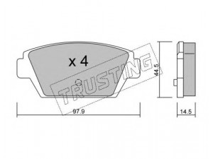 TRUSTING 235.0 stabdžių trinkelių rinkinys, diskinis stabdys 
 Techninės priežiūros dalys -> Papildomas remontas
MB699723, MR389564, MZ690008, X3516002