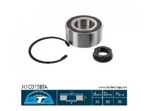 BTA H1C015BTA rato guolio komplektas 
 Ašies montavimas/vairavimo mechanizmas/ratai -> Rato stebulė/montavimas -> Rato guolis
3350.69, 3350.84, 3350.69