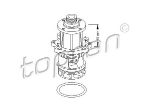 TOPRAN 500 304 vandens siurblys 
 Aušinimo sistema -> Vandens siurblys/tarpiklis -> Vandens siurblys
0 007 039, 1 727 123, 1 734 269