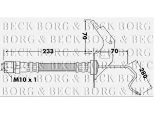 BORG & BECK BBH7120 stabdžių žarnelė 
 Stabdžių sistema -> Stabdžių žarnelės
13 116 134, 13116134, 13334948