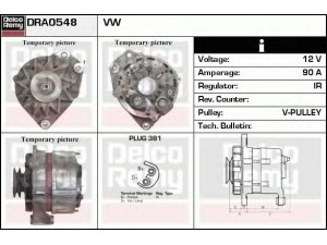 DELCO REMY DRA0548 kintamosios srovės generatorius 
 Elektros įranga -> Kint. sr. generatorius/dalys -> Kintamosios srovės generatorius
074903023B, 074903023C