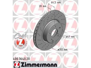 ZIMMERMANN 400.3640.20 stabdžių diskas 
 Dviratė transporto priemonės -> Stabdžių sistema -> Stabdžių diskai / priedai
230 421 04 1264, 230 421 0412