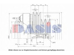 AKS DASIS 851298N magnetinė sankaba, oro kondicionieriaus kompresorius