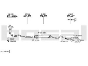 BOSAL 088.052.60 išmetimo sistema 
 Išmetimo sistema -> Išmetimo sistema, visa