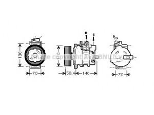 AVA QUALITY COOLING AIK273 kompresorius, oro kondicionierius 
 Oro kondicionavimas -> Kompresorius/dalys
8E0260805S