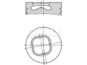 MAHLE ORIGINAL 607 82 02 stūmoklis 
 Variklis -> Cilindrai/stūmokliai