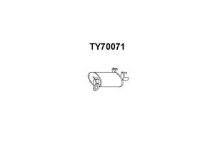 VENEPORTE TY70071 galinis duslintuvas 
 Išmetimo sistema -> Duslintuvas
174201A300, 174301A300, 1743064770
