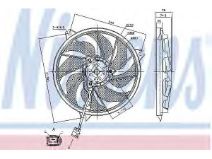 NISSENS 85787 ventiliatorius, radiatoriaus 
 Aušinimo sistema -> Oro aušinimas
1253C5, 125487