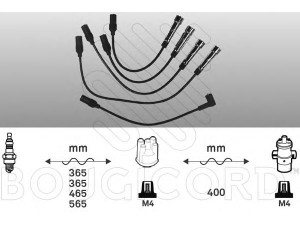 BOUGICORD 4101 uždegimo laido komplektas 
 Kibirkšties / kaitinamasis uždegimas -> Uždegimo laidai/jungtys