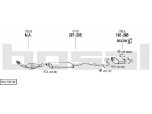 BOSAL 062.382.40 išmetimo sistema 
 Išmetimo sistema -> Išmetimo sistema, visa