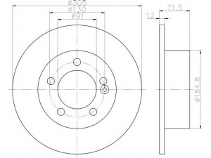 HELLA PAGID 8DD 355 117-141 stabdžių diskas 
 Stabdžių sistema -> Diskinis stabdys -> Stabdžių diskas
93168847, 432064087R, 93168847