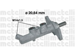 METELLI 05-0593 pagrindinis cilindras, stabdžiai 
 Stabdžių sistema -> Pagrindinis stabdžių cilindras
47201-09070, 47201-09480