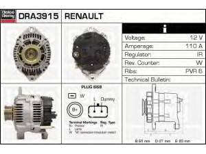 DELCO REMY DRA3915 kintamosios srovės generatorius 
 Elektros įranga -> Kint. sr. generatorius/dalys -> Kintamosios srovės generatorius
7700431944, 7701499960