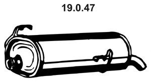EBERSPÄCHER 19.0.47 galinis duslintuvas 
 Išmetimo sistema -> Duslintuvas
1726.Y2