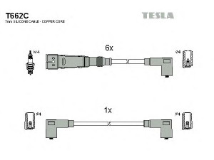 TESLA T662C uždegimo laido komplektas 
 Kibirkšties / kaitinamasis uždegimas -> Uždegimo laidai/jungtys