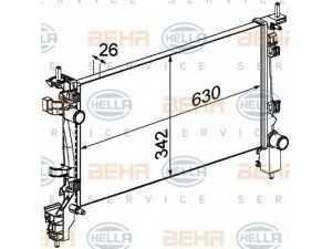 HELLA 8MK 376 754-721 radiatorius, variklio aušinimas 
 Aušinimo sistema -> Radiatorius/alyvos aušintuvas -> Radiatorius/dalys
1330.V0, 51790709, 1330.V0