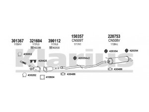 KLARIUS 180585E išmetimo sistema 
 Išmetimo sistema -> Išmetimo sistema, visa