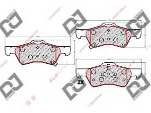 DJ PARTS BP2025 stabdžių trinkelių rinkinys, diskinis stabdys 
 Techninės priežiūros dalys -> Papildomas remontas
50198003AA, 5019803AA, 5019804AA