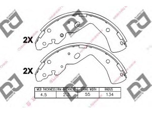 DJ PARTS BS1061 stabdžių trinkelių komplektas 
 Techninės priežiūros dalys -> Papildomas remontas
UHY12638Z