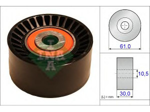 INA 532 0624 10 kreipiantysis skriemulys, paskirstymo diržas 
 Diržinė pavara -> Paskirstymo diržas/komplektas -> Laisvasis/kreipiamasis skriemulys
0830.75, 96 735 280 80, 9467618089