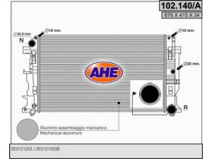 AHE 102.140/A radiatorius, variklio aušinimas 
 Aušinimo sistema -> Radiatorius/alyvos aušintuvas -> Radiatorius/dalys
9065000002