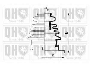 QUINTON HAZELL QJB672 gofruotoji membrana, kardaninis velenas 
 Ratų pavara -> Gofruotoji membrana
191 498 202A, 1J0 498 201A, 191 407 283