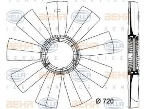 HELLA 8MV 376 733-291 ventiliatoriaus ratas, variklio aušinimas 
 Aušinimo sistema -> Radiatoriaus ventiliatorius
50 10  269 870