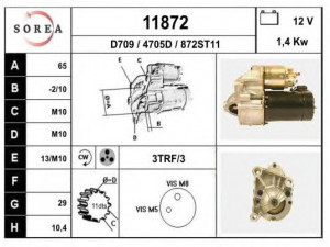 EAI 11872 starteris 
 Elektros įranga -> Starterio sistema -> Starteris
7700113208