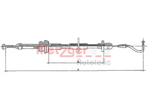 METZGER 11.087 akceleratoriaus trosas 
 Dviratė transporto priemonės -> Kabeliai ir tachometro velenaai -> Akceleratoriaus trosas
171 721 555T