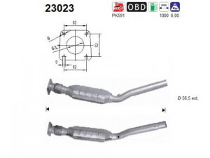 AS 23023 katalizatoriaus keitiklis 
 Išmetimo sistema -> Katalizatoriaus keitiklis
4764237AA