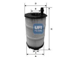 UFI 25.143.00 alyvos filtras 
 Techninės priežiūros dalys -> Techninės priežiūros intervalai
079115561F, 079115561K, 079198405B