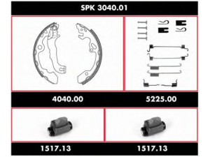 WOKING SPK 3040.01 stabdžių rinkinys, būgniniai stabdžiai 
 Stabdžių sistema -> Būgninis stabdys -> Stabdžių remonto rinkinys