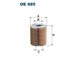 FILTRON OE685 alyvos filtras 
 Techninės priežiūros dalys -> Techninės priežiūros intervalai
04152-26010, 04152-31060, 04152-YZZA3