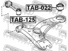 FEBEST TAB-125 valdymo svirties/išilginių svirčių įvorė 
 Ašies montavimas/vairavimo mechanizmas/ratai -> Valdymo svirtis/pasukamosios svirties sujungimas -> Montavimas/sutvirtinimas
48069-05041, 48069-05050