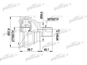 PATRON PCV1463 jungčių komplektas, kardaninis velenas 
 Ratų pavara -> Sujungimai/komplektas
1K0407311J, 1K0498099B, 8J0407271AA