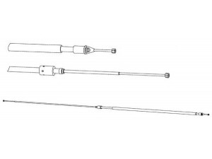 CEF CT02199 trosas, stovėjimo stabdys 
 Stabdžių sistema -> Valdymo svirtys/trosai
E074100