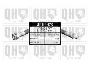 QUINTON HAZELL BFH4470 stabdžių žarnelė 
 Stabdžių sistema -> Stabdžių žarnelės
FBH 6060, 91 515 816, 4806.29