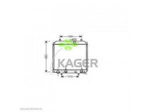 KAGER 31-1947 radiatorius, variklio aušinimas 
 Aušinimo sistema -> Radiatorius/alyvos aušintuvas -> Radiatorius/dalys
16400B2070